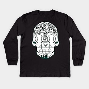 Oakland Sugar Skull Kids Long Sleeve T-Shirt